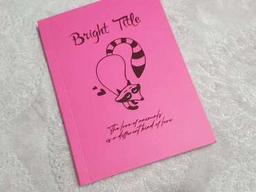 Блокнот "Bright Title" рожевий з єнотом
