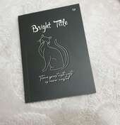 Блокнот "Bright Title" чорний з кішкою
